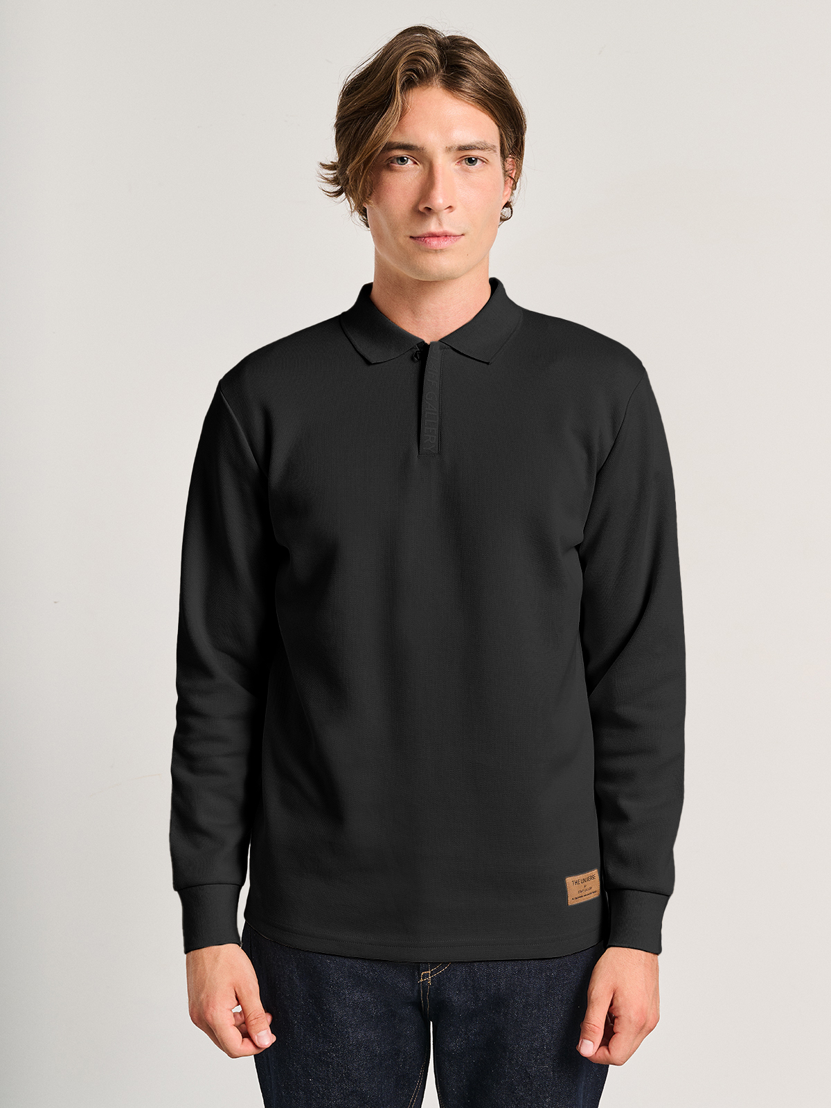 64-321.054.Ν0090-3-1200x1600 STAFF POLO PIQUET MANNY LS BLACK - Image 1