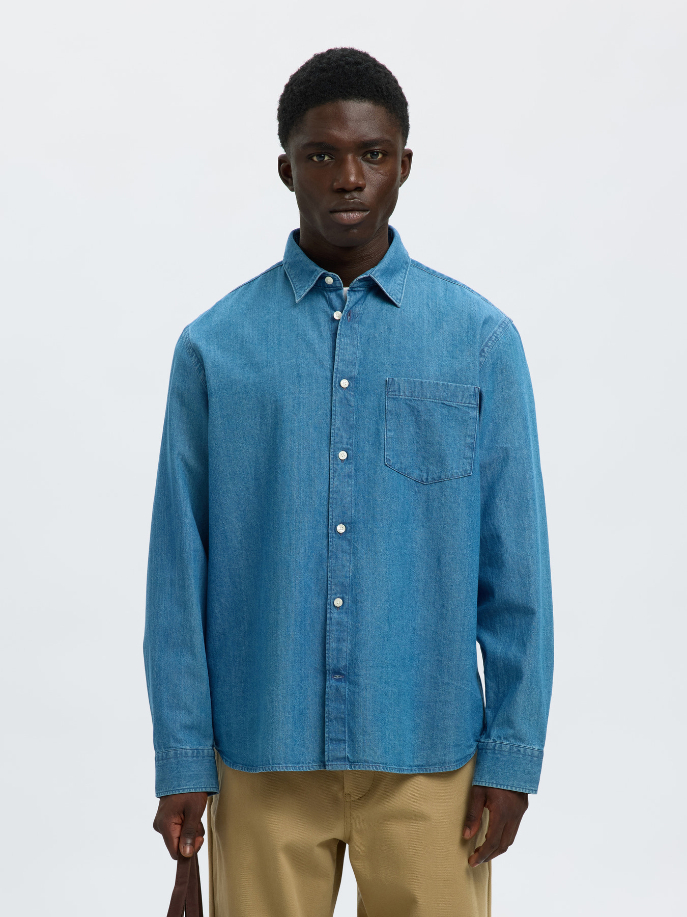 F_16097482_M_4734075_Front_1 SELECTED DENIM SHIRT SHLCARLO 16097482 - Image 1
