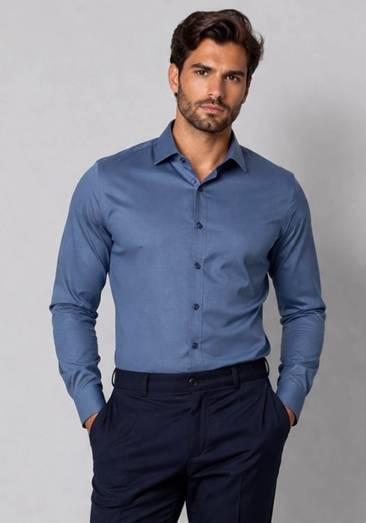 thumb_-_GLFS18286_SL_7_Dark_Blue GUY LAROCHE TIE SHIRT SLIM FIT BLUE - Image 1
