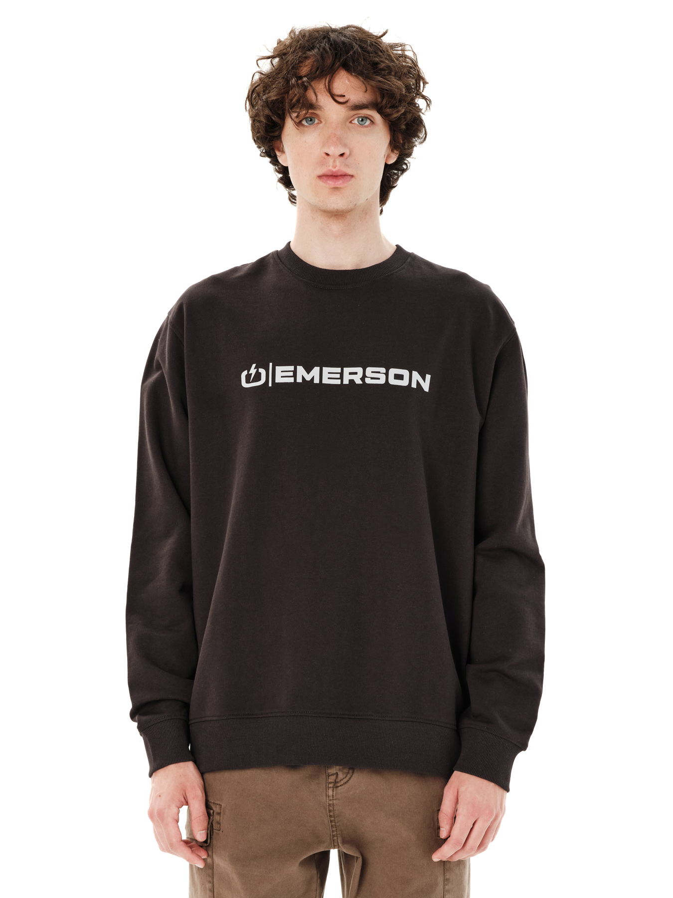 262.EM20.03-COFFEE-BROWN_1 EMERSON ΦΟΥΤΕΡ CREW NECK COFFEE BROWN - Image 1