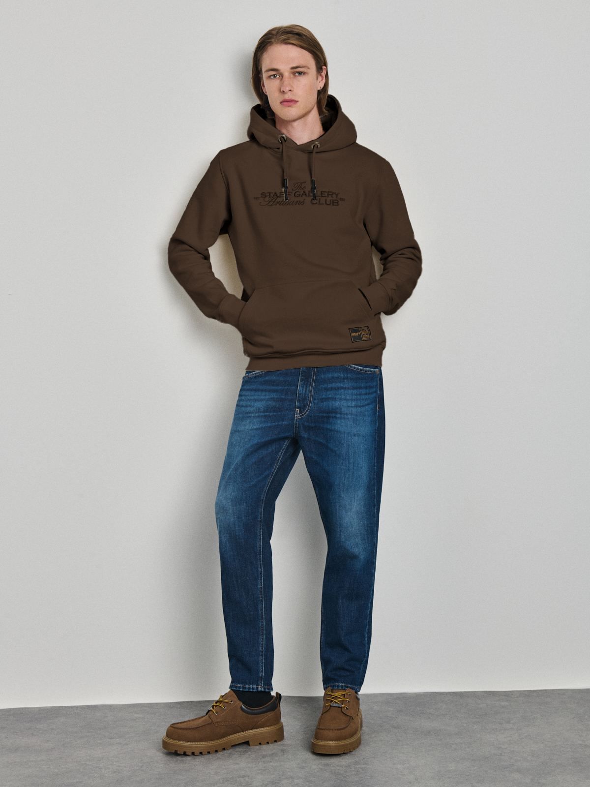 64-114.056.Ν9982-2-1200x1600 STAFF ΦΟΥΤΕΡ VICTOR MAN HOODIE ESPRESSO - Image 1